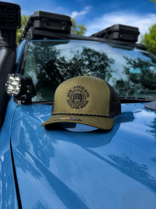 OD Green/Black w/ Black Logo Roper Hat